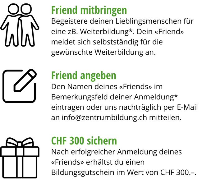 zB. Anleitung Bring your Friend